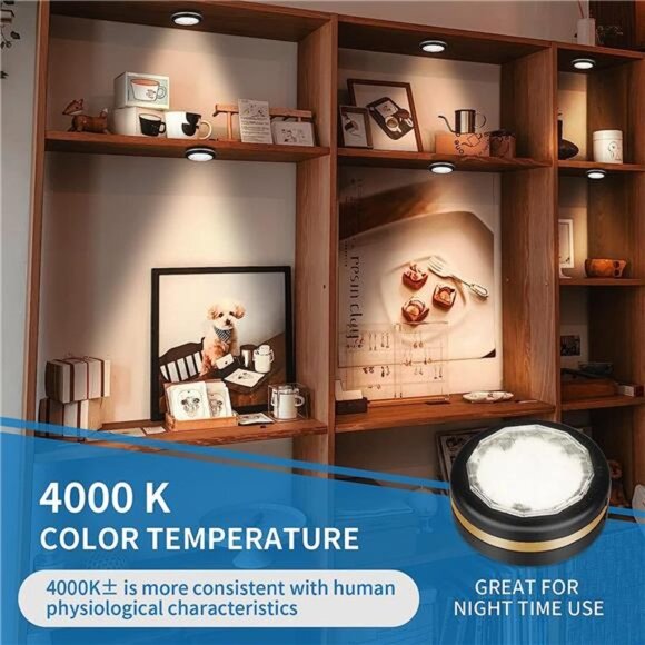 Under Counter Lights for Kitchen，Wireless LED Puck Lights with Remote Control - Picture 5 of 6